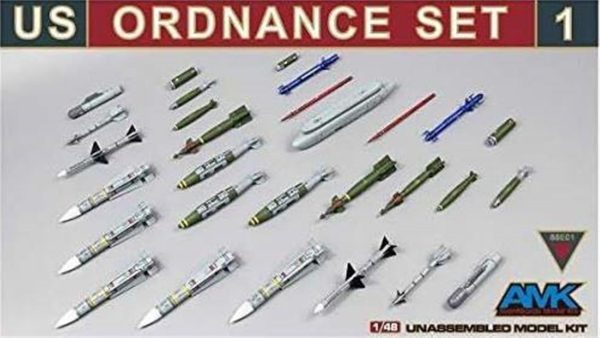 1/48 Amerikan Savaş Uçakları İçin Mühimmat Seti Maketi, AMK Model 88E01