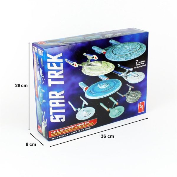 1/2500 Star Trek U.S.S. Enterprise Box Set (Snap) Uzay Aracı Maketi, AMT Model 0954 - Görsel 5