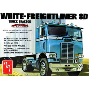 1/25 White Freightliner Single Drive Tır Çekici Maketi, AMT Model 1004