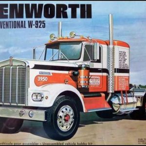 Kenworth W925 Watkins Conventional Semi Trucker Tır Çekici Maketi, AMT Model 1021