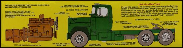 1/25 Mack R685ST Semi Tractor Tır Çekici Maketi, AMT Model 1039 - Görsel 2