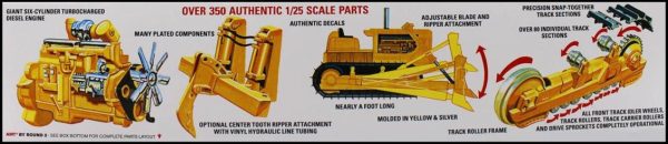 1/25 Construction Bulldozer İş Makinası Maketi, AMT Model 1086 - Görsel 3