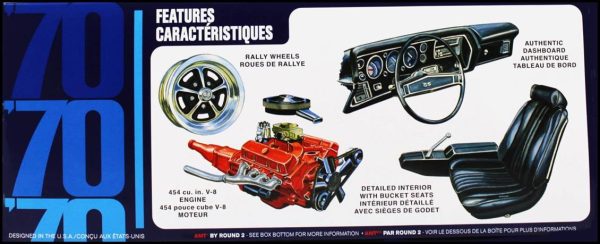 1/25 1970 Chevy Chevelle SS Araba Maketi, AMT Model 1143 - Görsel 2