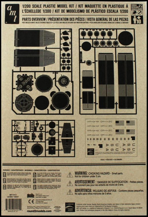 1/200 Saturn V Rocket Uzay Aracı Maketi, AMT Model 1174 - Görsel 5
