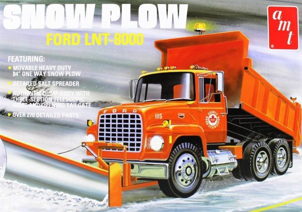 1/25 Ford LNT-8000 Snow Plow Kar Küreme Kamyonu Maketi, AMT Model 1178