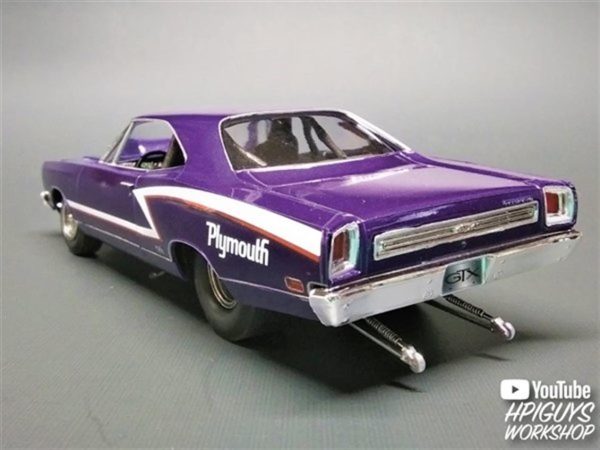 1/25 1969 Plymouth GTX Hardtop Pro Street 2T Araba Maketi, AMT Model 1180 - Görsel 4