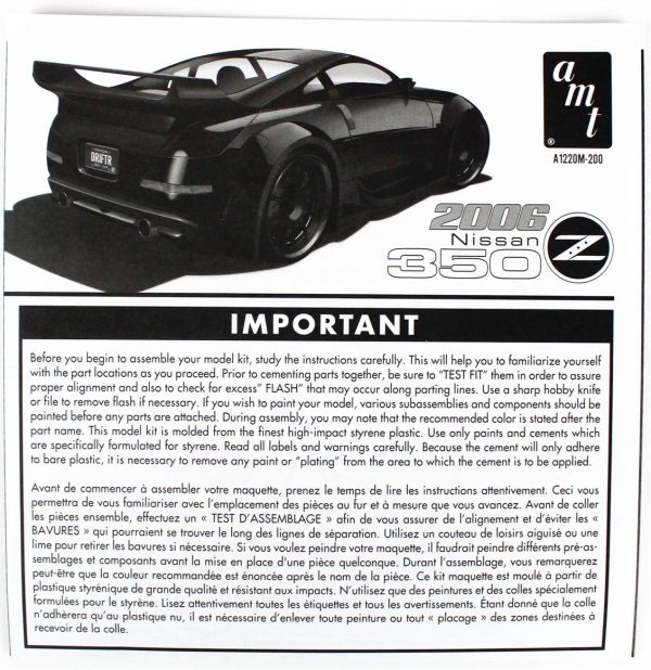 1/25 2006 Nissan 350Z 2T Araba Maketi, AMT Model 1220 - Görsel 4