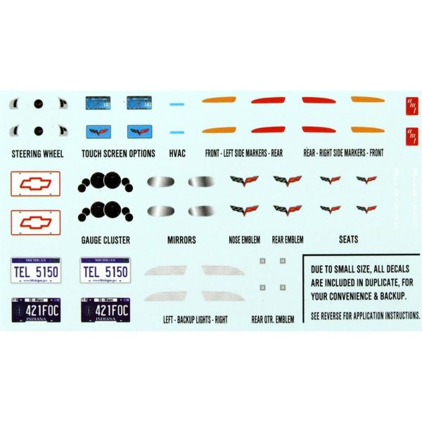 1/25 2009 Chevy Corvette Coupe Araba Maketi, AMT Model 685 - Görsel 4