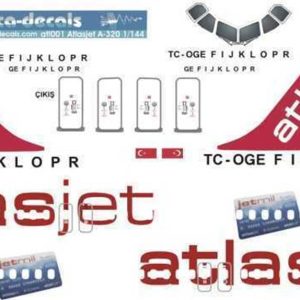 1/144 Atlasjet A320, Nazca Decals Atj001B