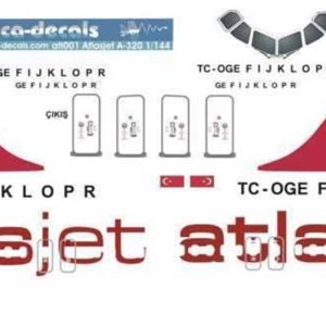 1/144 Atlasjet A320 -New, Nazca Decals Atj002B