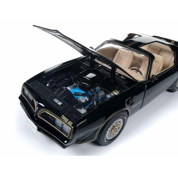 1/18 1977 Pontiac TransAm Özel Seri (Hemmings Muscle Machine) Siyah Diecast Araba, AutoWorld 1177 - Görsel 4