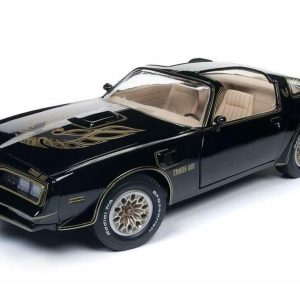 1/18 1977 Pontiac TransAm Özel Seri (Hemmings Muscle Machine) Siyah Diecast Araba, AutoWorld 1177