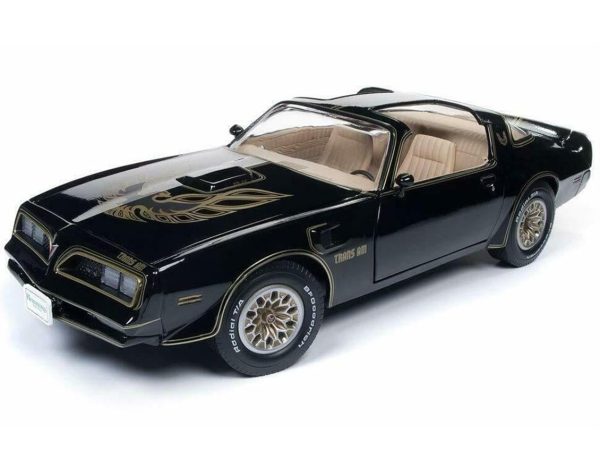 1/18 1977 Pontiac TransAm Özel Seri (Hemmings Muscle Machine) Siyah Diecast Araba, AutoWorld 1177