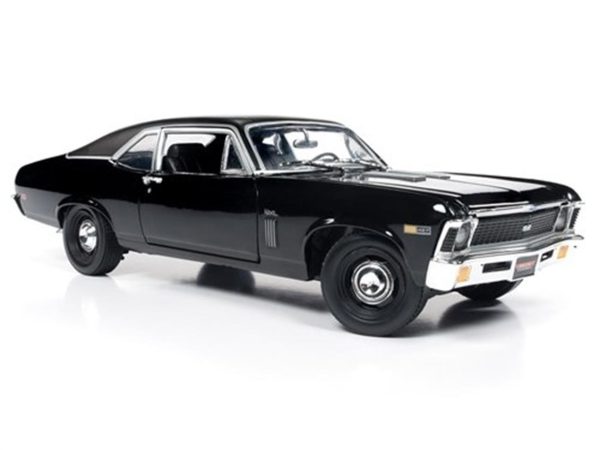 1/18 1969 Chevrolet Yenko Nova (mcacn) Siyah Diecast Araba, AutoWorld 1178 - Görsel 2