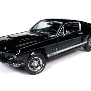 1/18 1967 Shelby GT350 Sert Tavan Siyah Diecast Araba, AutoWorld 1202