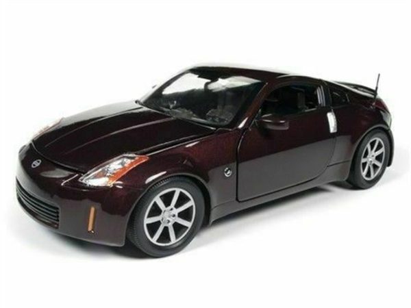 1/18 2003 Nissan 350Z Coupe Metalik Kırmızı Diecast Araba, AutoWorld 240