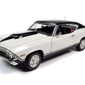 1/18 1968 Chevy NICKEY Chevelle SS Hardtop Ermine White Diecast Araba, AutoWorld AMM1201