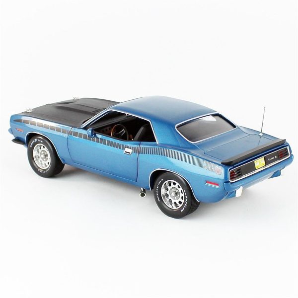 1/18 1970 Plymouth AAR Cuda 3406 Blue Diecast Araba, AutoWorld AMM1225 - Görsel 3