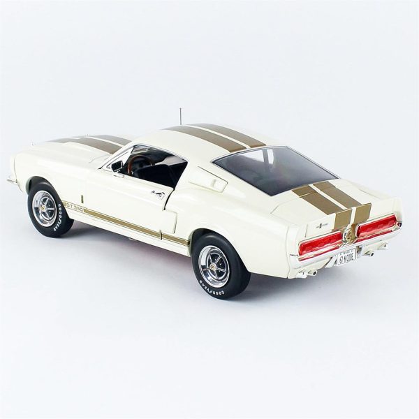 1/18 1967 Shelby GT-350 Wimbledon White Diecast Araba, AutoWorld AMM1227 - Görsel 3