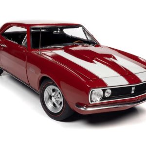 1/18 1967 Nickey Chevrolet Camaro Z28 (MCACN) Bolero Red Diecast Araba, AutoWorld AMM1228