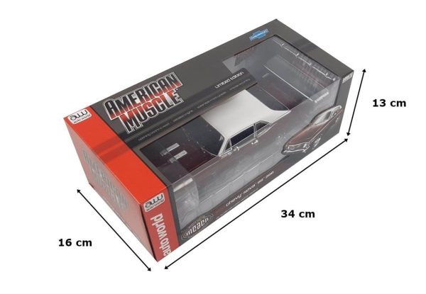 1/18 1970 Chevy Nova SS 396 (MCACN Class of 1970) Black Cherry Diecast Araba, AutoWorld AMM1230 - Görsel 5
