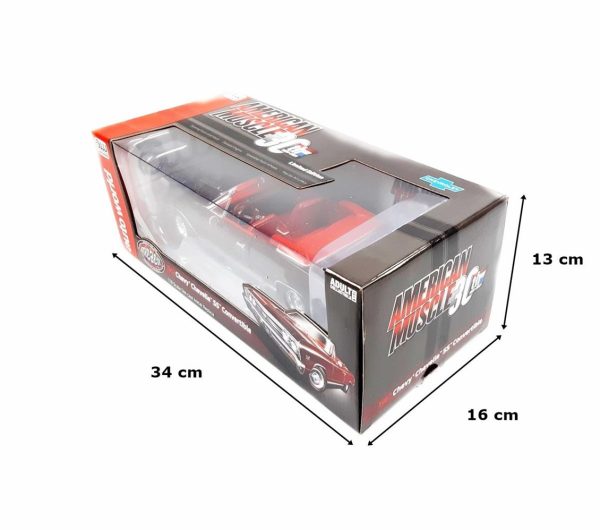 1/18 1967 Chevy Chevelle SS 396 Convertible (MCACN) Madiera Maroon Diecast Araba, AutoWorld AMM1244 - Görsel 5