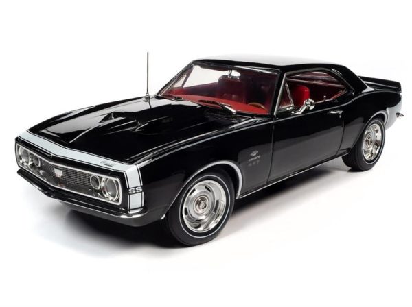 1/18 1967 Chevy Camaro (Yenko) Tuxedo Black Diecast Araba, AutoWorld AMM1247