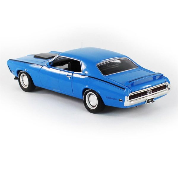 1/18 1970 Mercury Cougar Hardtop (MCACN) Competition Blue Diecast Araba, AutoWorld AMM1253 - Görsel 3