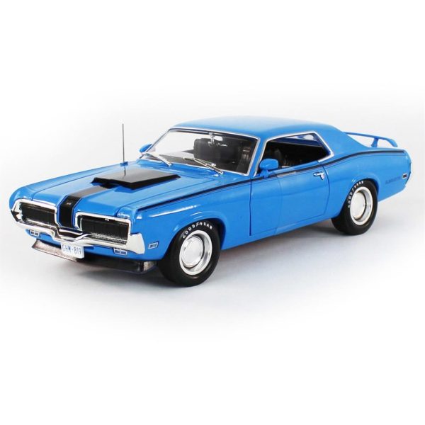 1/18 1970 Mercury Cougar Hardtop (MCACN) Competition Blue Diecast Araba, AutoWorld AMM1253 - Görsel 2