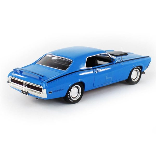 1/18 1970 Mercury Cougar Hardtop (MCACN) Competition Blue Diecast Araba, AutoWorld AMM1253 - Görsel 4