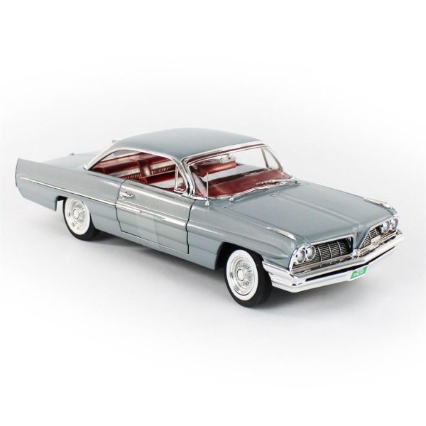 1/18 1961 Pontiac Catalina Hardtop (Class of 1961) Richmond Gray Diecast Araba, AutoWorld AMM1254