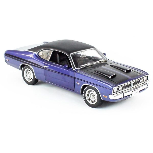 1/18 1971 Dodge Demon Dark Blue Diecast Araba, AutoWorld AMM1255