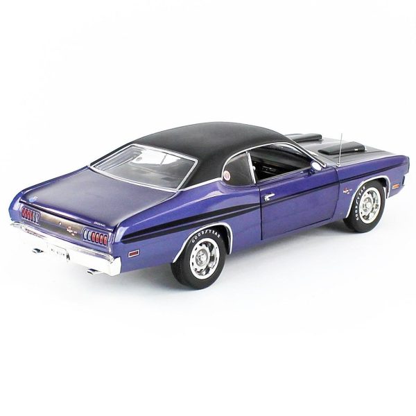 1/18 1971 Dodge Demon Dark Blue Diecast Araba, AutoWorld AMM1255 - Görsel 4