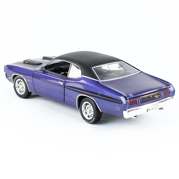 1/18 1971 Dodge Demon Dark Blue Diecast Araba, AutoWorld AMM1255 - Görsel 3