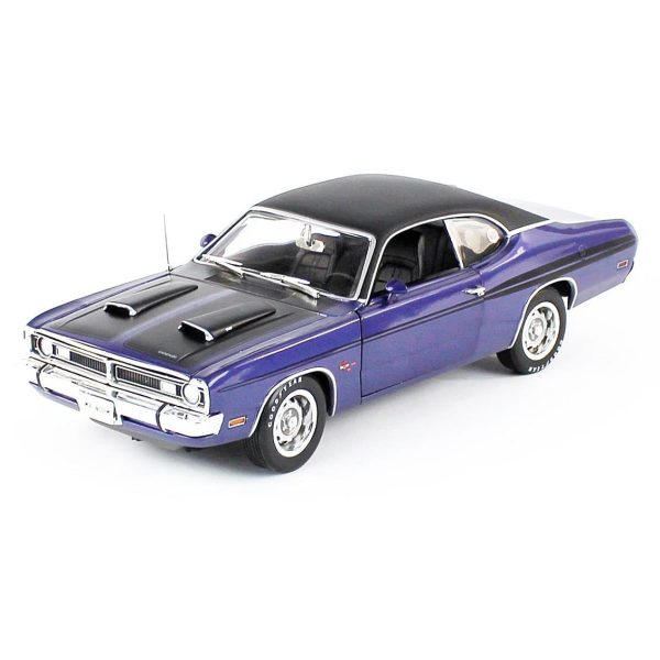 1/18 1971 Dodge Demon Dark Blue Diecast Araba, AutoWorld AMM1255 - Görsel 2