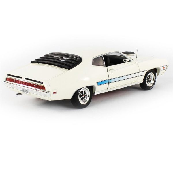 1/18 1971 Ford Torino (Class of 1971) Wimbleton White Diecast Araba, AutoWorld AMM1256 - Görsel 4