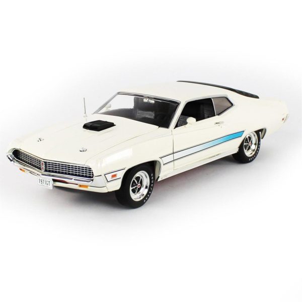 1/18 1971 Ford Torino (Class of 1971) Wimbleton White Diecast Araba, AutoWorld AMM1256 - Görsel 2