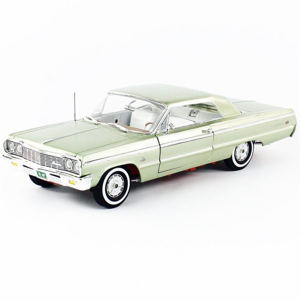 1/18 1964 Chevy Impala SS 409 Meadow Green Diecast Araba, AutoWorld AMM1264 - Görsel 2