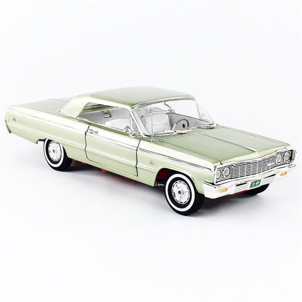 1/18 1964 Chevy Impala SS 409 Meadow Green Diecast Araba, AutoWorld AMM1264