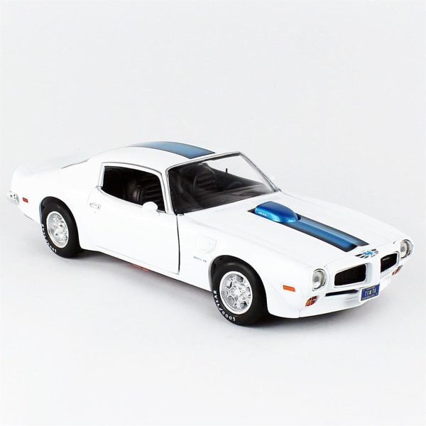 1/18 1971 Pontiac Firebird Trans Am White Diecast Araba, AutoWorld AMM1267