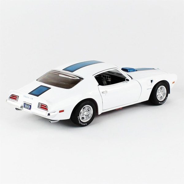 1/18 1971 Pontiac Firebird Trans Am White Diecast Araba, AutoWorld AMM1267 - Görsel 4