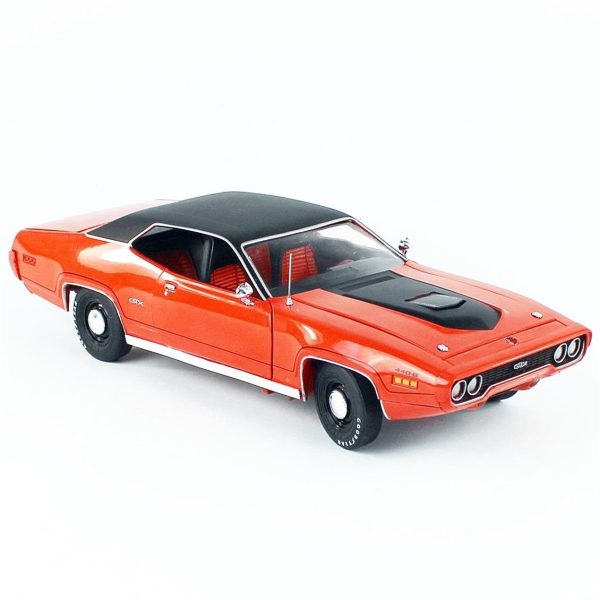 1/18 1971 Plymouth GTX Red Diecast Araba, AutoWorld AMM1268