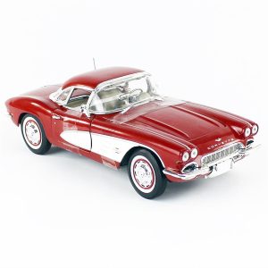 1/18 1962 Chevy Corvette Convertible Honduras Maroon Metalik Diecast Araba, AutoWorld AMM1281