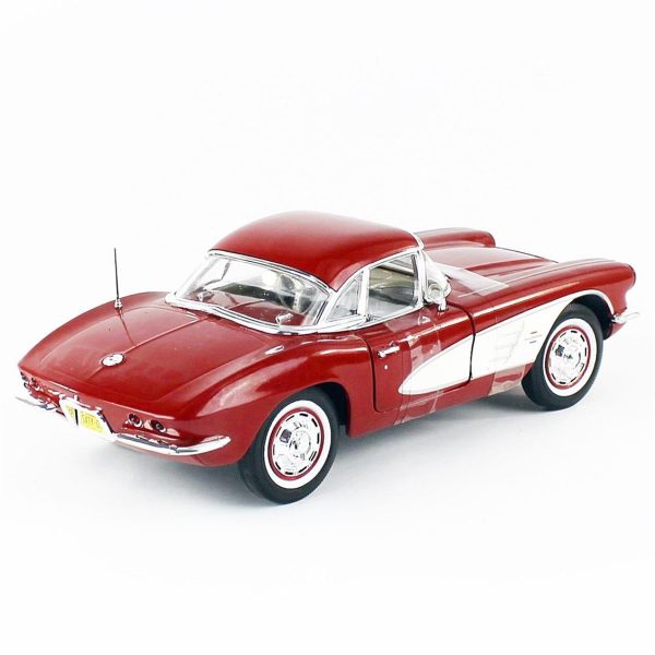 1/18 1962 Chevy Corvette Convertible Honduras Maroon Metalik Diecast Araba, AutoWorld AMM1281 - Görsel 4