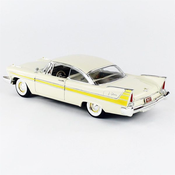 1/18 1957 Plymouth Fury Beige Diecast Araba, AutoWorld AW272 - Görsel 3