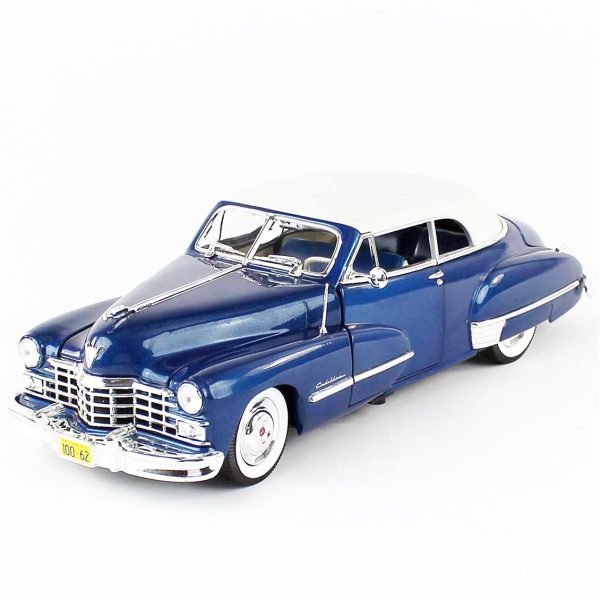 1/18 1947 Cadillac SRS 62 Soft Top Blue Diecast Araba, AutoWorld AW274 - Görsel 2