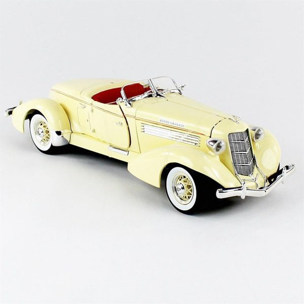 1/18 1935 Auburn 851 Speedster Cream Diecast Araba, AutoWorld AW297