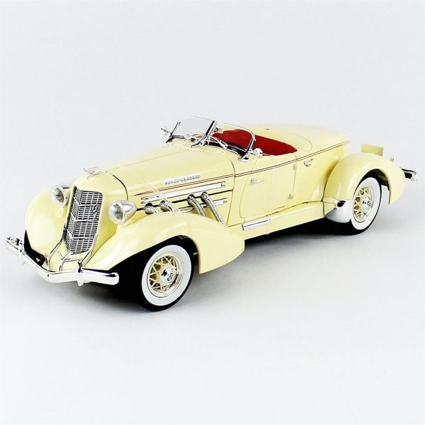 1/18 1935 Auburn 851 Speedster Cream Diecast Araba, AutoWorld AW297 - Görsel 2