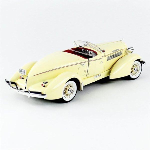 1/18 1935 Auburn 851 Speedster Cream Diecast Araba, AutoWorld AW297 - Görsel 4