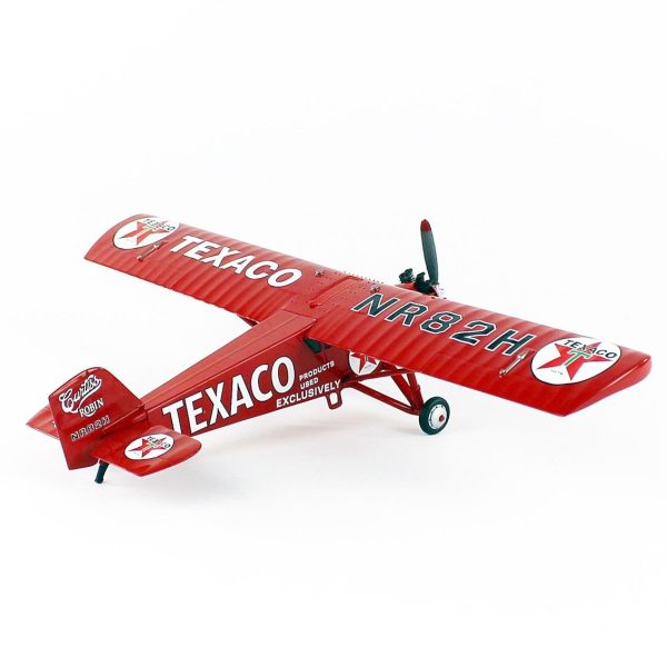 1/38 1929 Texaco Curtis Robin Red Diecast Uçak, AutoWorld AWCP7917 - Görsel 4